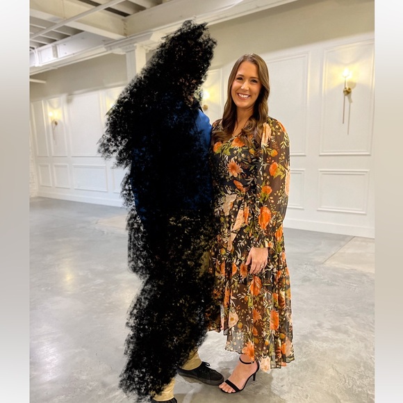 LC Lauren Conrad High-Low Hem Faux-Wrap Maxi Dress - Picture 10 of 10